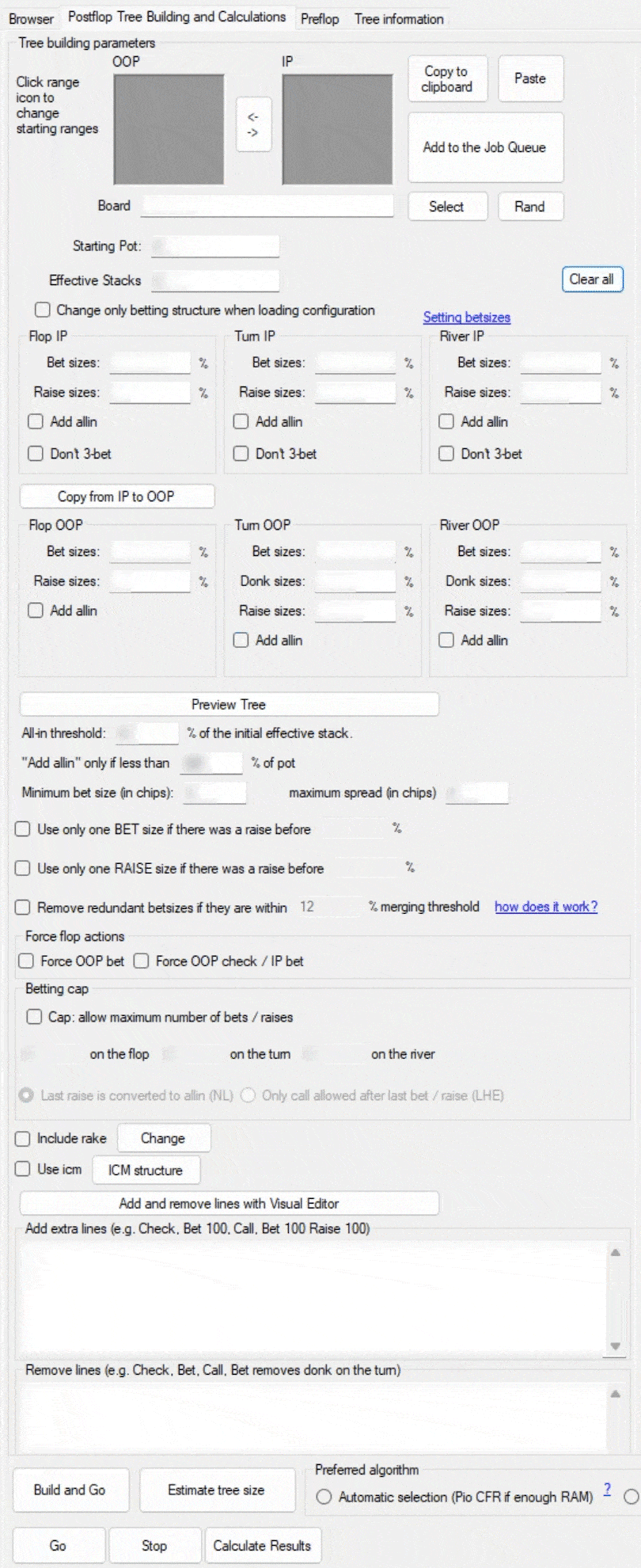 Sim parameters